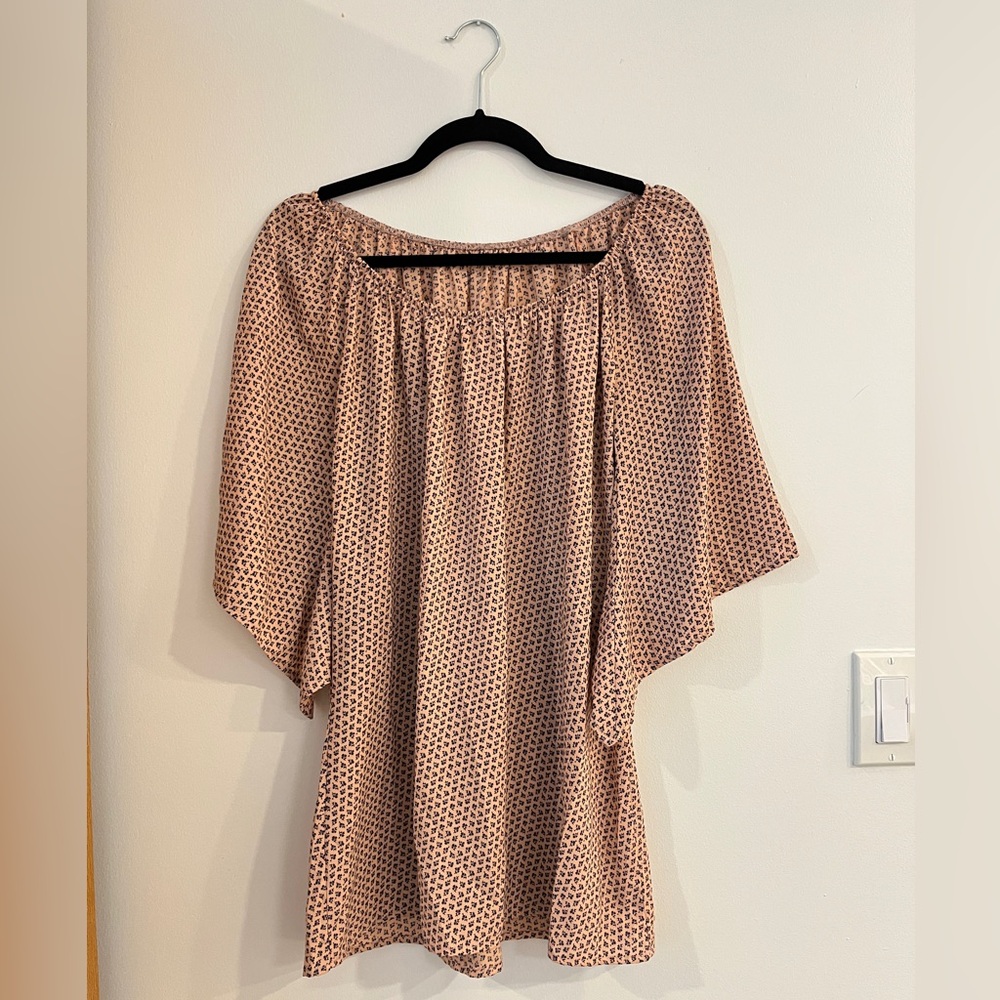 Chic Pink Patterned Mini Dress